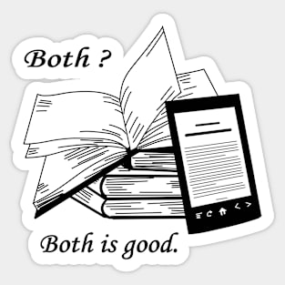 Books and e-reader quote Sticker